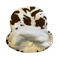 Cow Print Satin-Lined Beanie