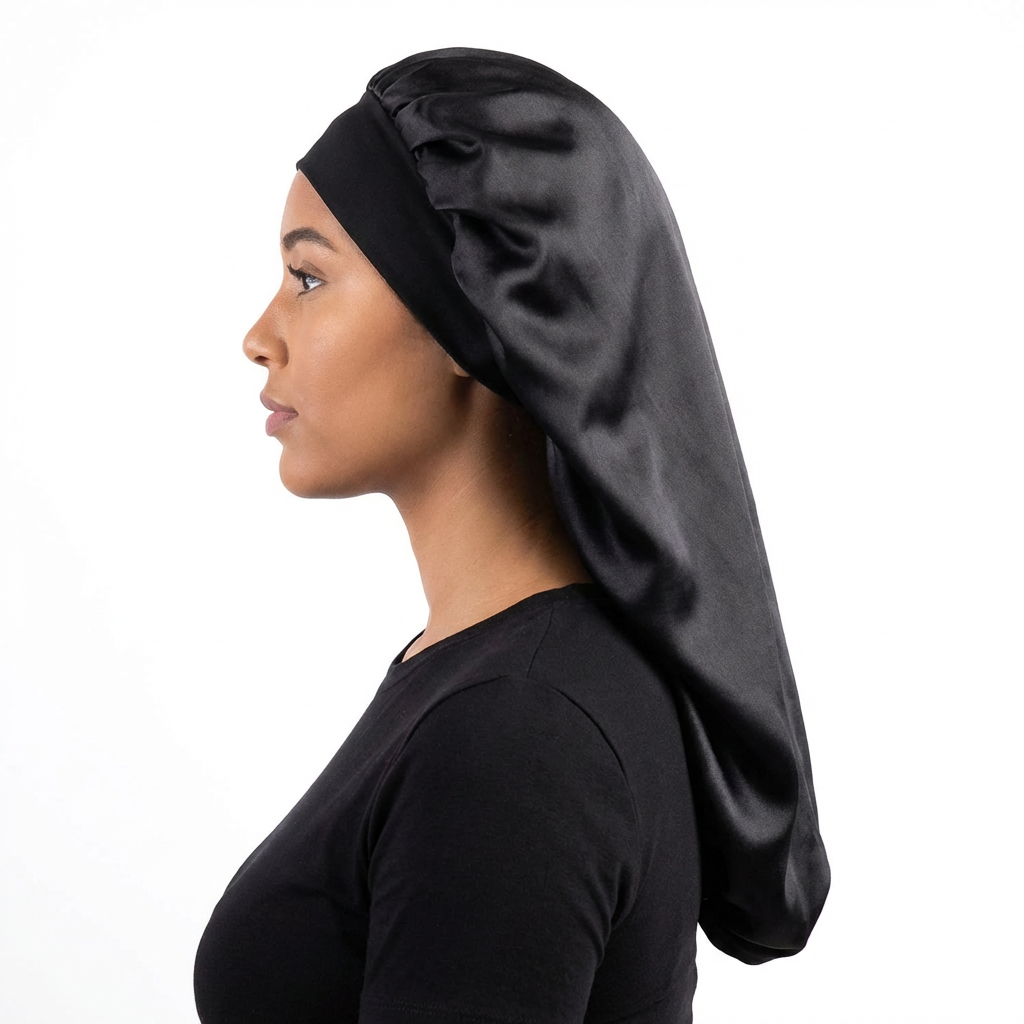 Non-Slip Satin Bonnet Long