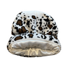 Cow Print Satin-Lined Beanie